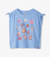 Hatley Girls Sea Shell Cinched Shoulder Top