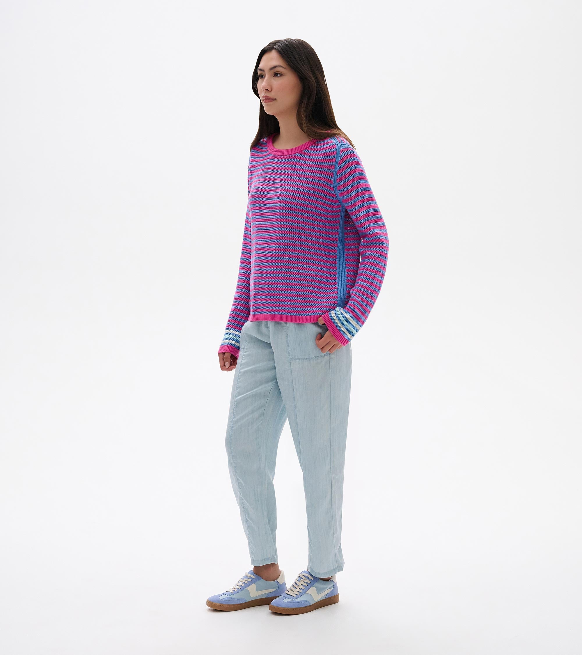 Hatley Pointelle Stripe Sweater - South East Summer