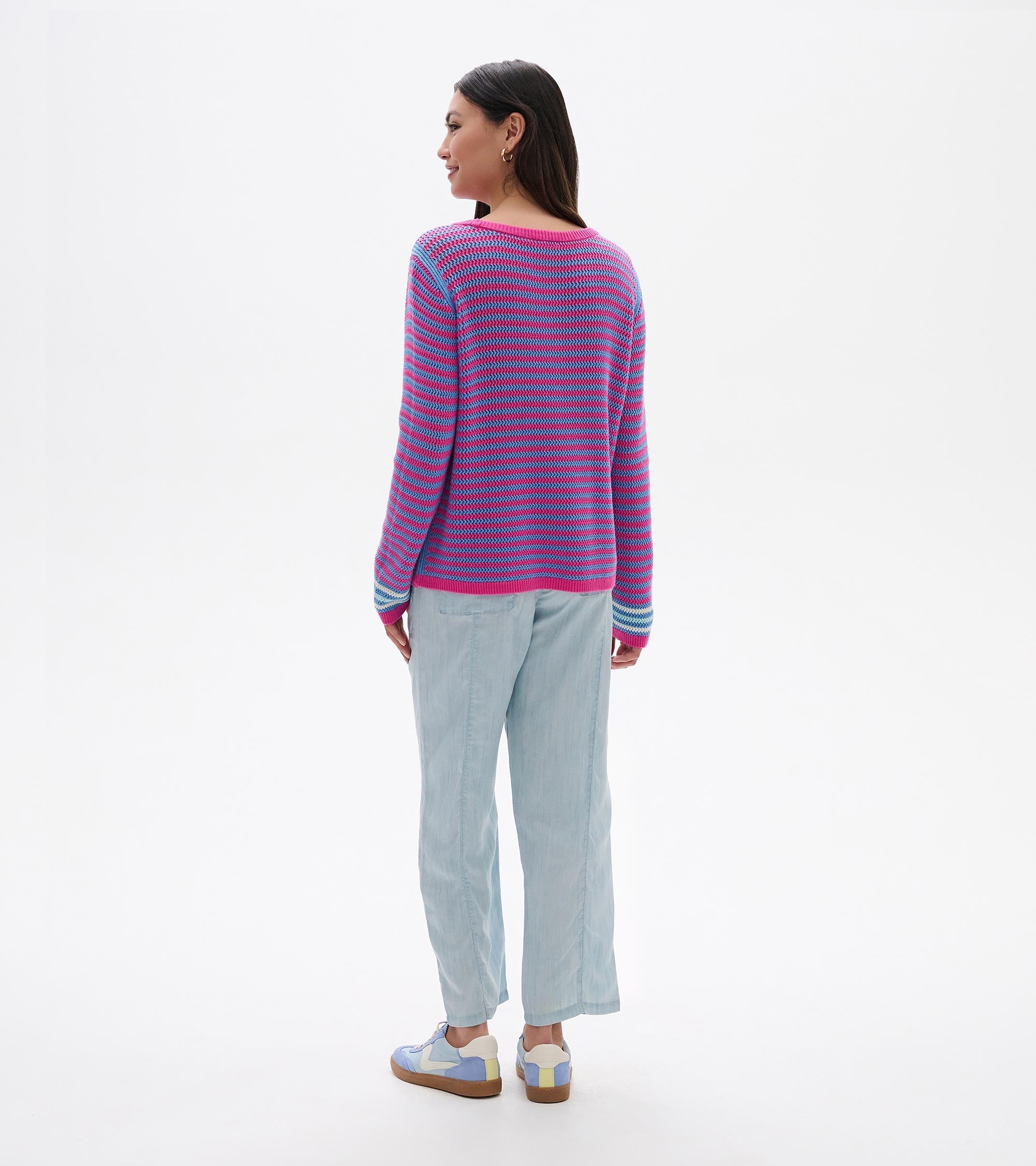 Hatley Pointelle Stripe Sweater - South East Summer