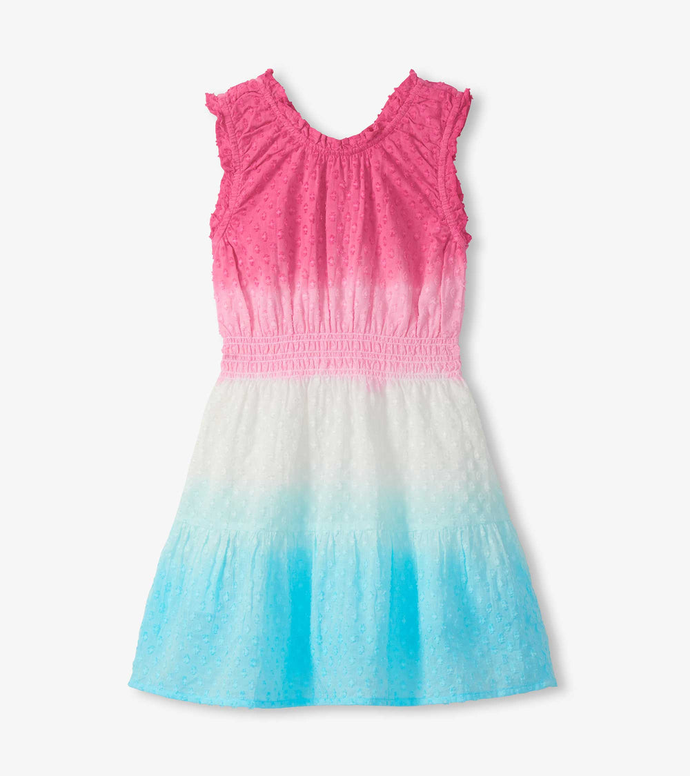 Hatley Girls Summer Garden Dip Dye Gathered Dress