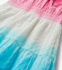 Hatley Girls Summer Garden Dip Dye Gathered Dress