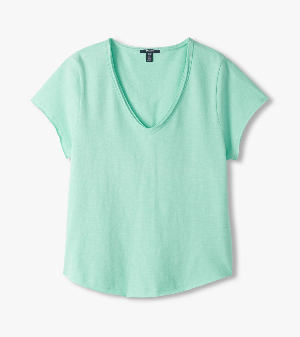 Hatley Sadie V-Neck Tee - Sea Glass