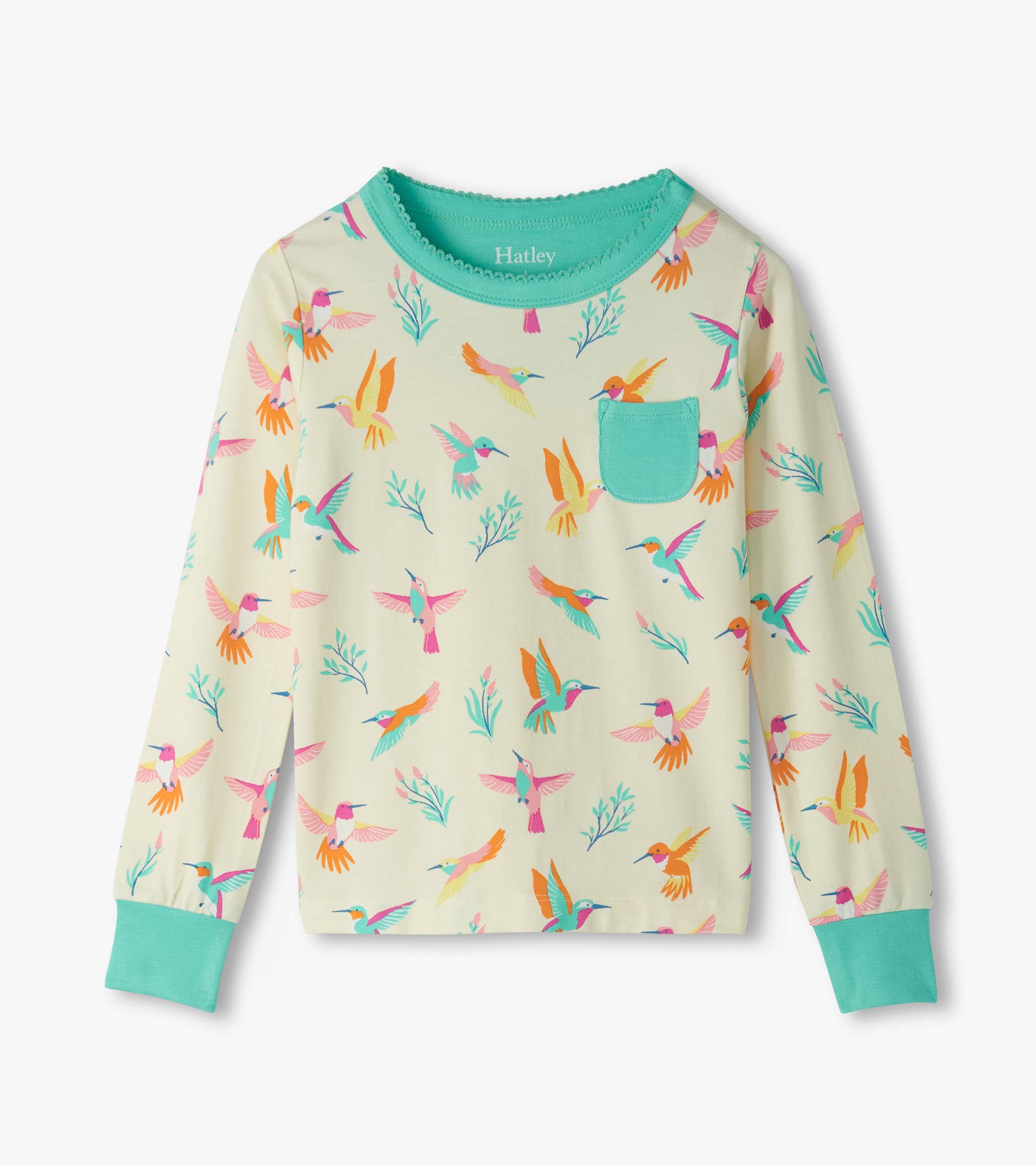 Hatley Girls Springtime Hummingbirds Bamboo Pajama Set