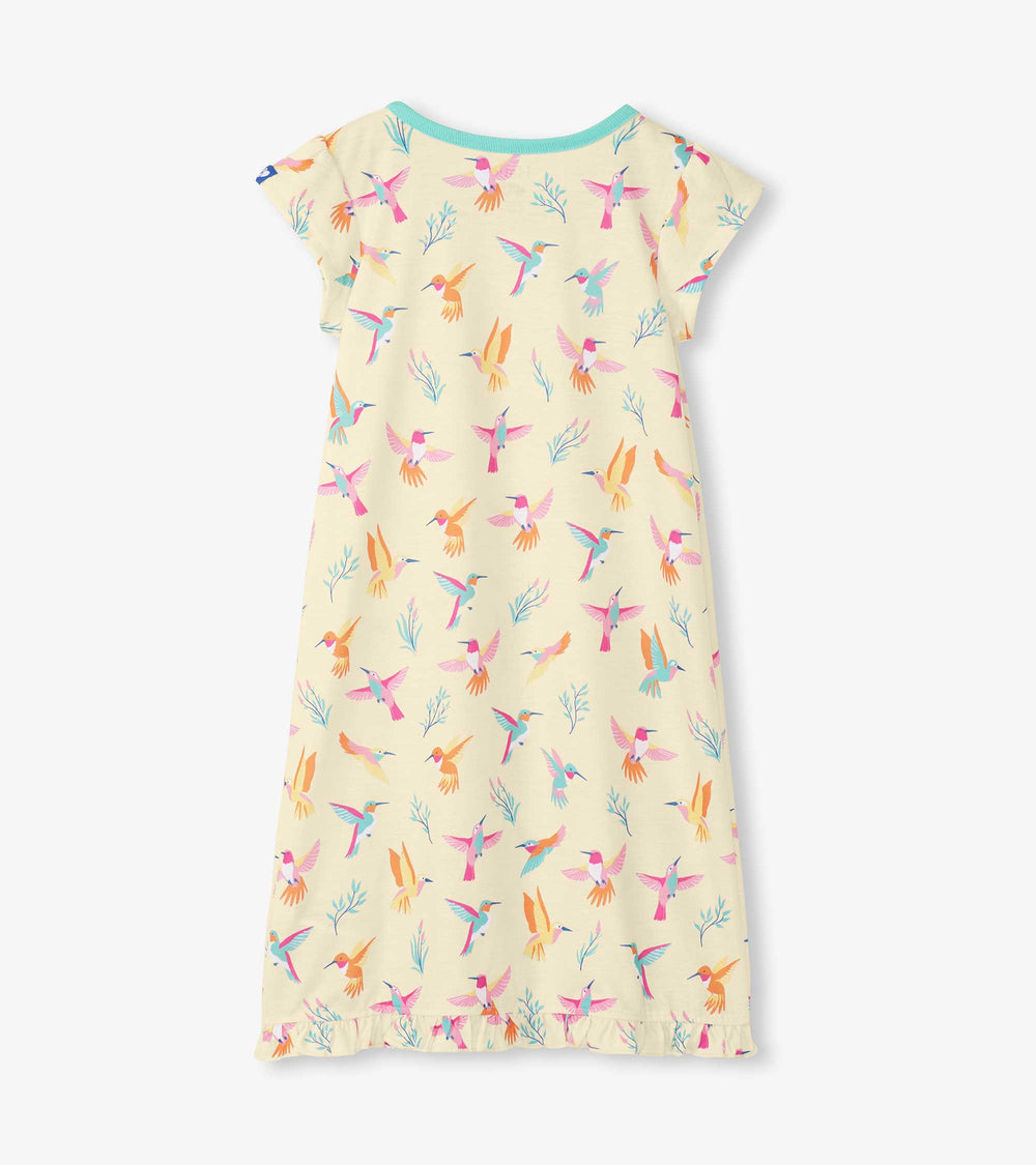 Hatley Girls Springtime Hummingbirds Ruffle Hem Nightdress