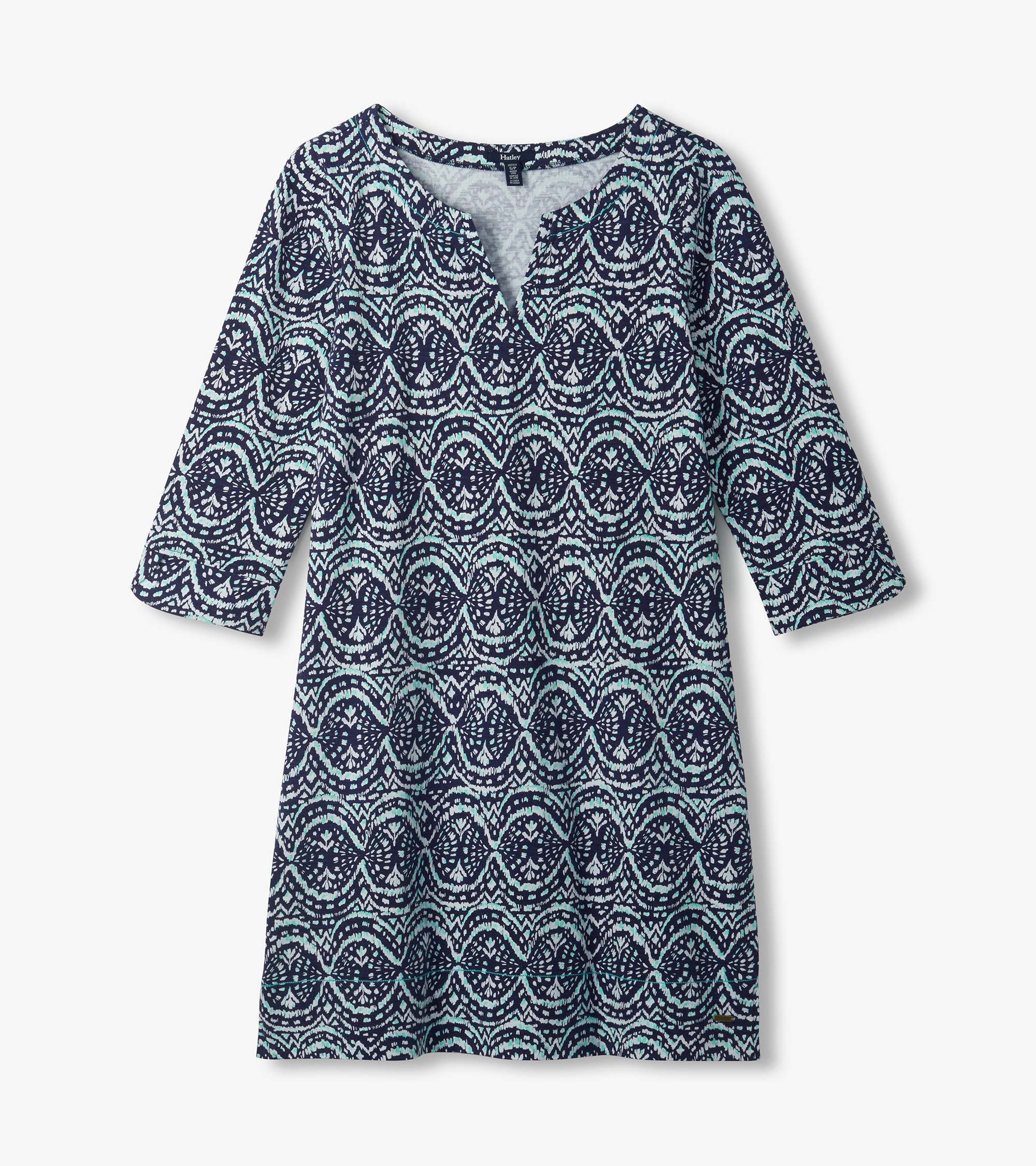 Hatley Lily Notch Neck Dress - Soft Ikat