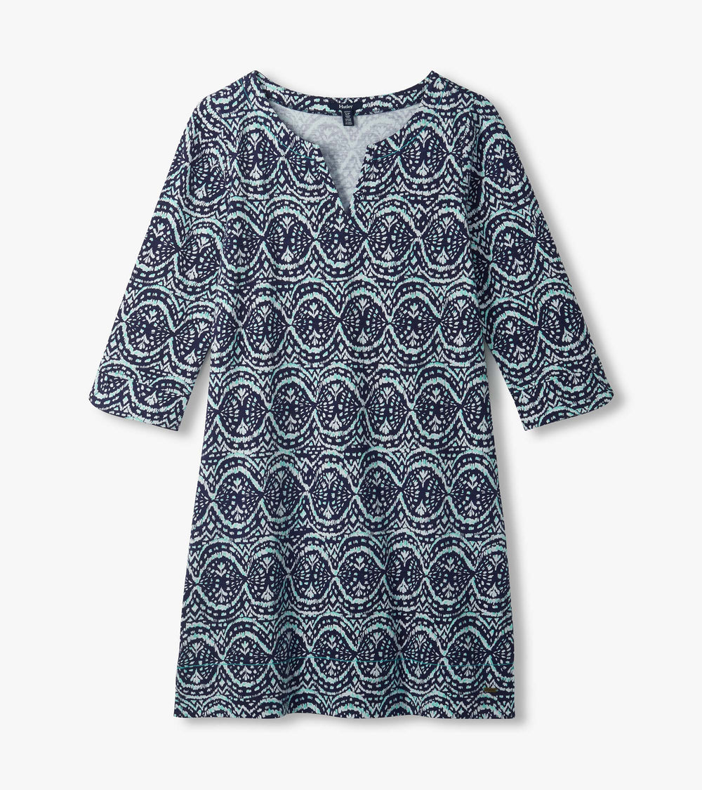 Hatley Lily Notch Neck Dress - Soft Ikat