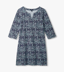 Hatley Lily Notch Neck Dress - Soft Ikat