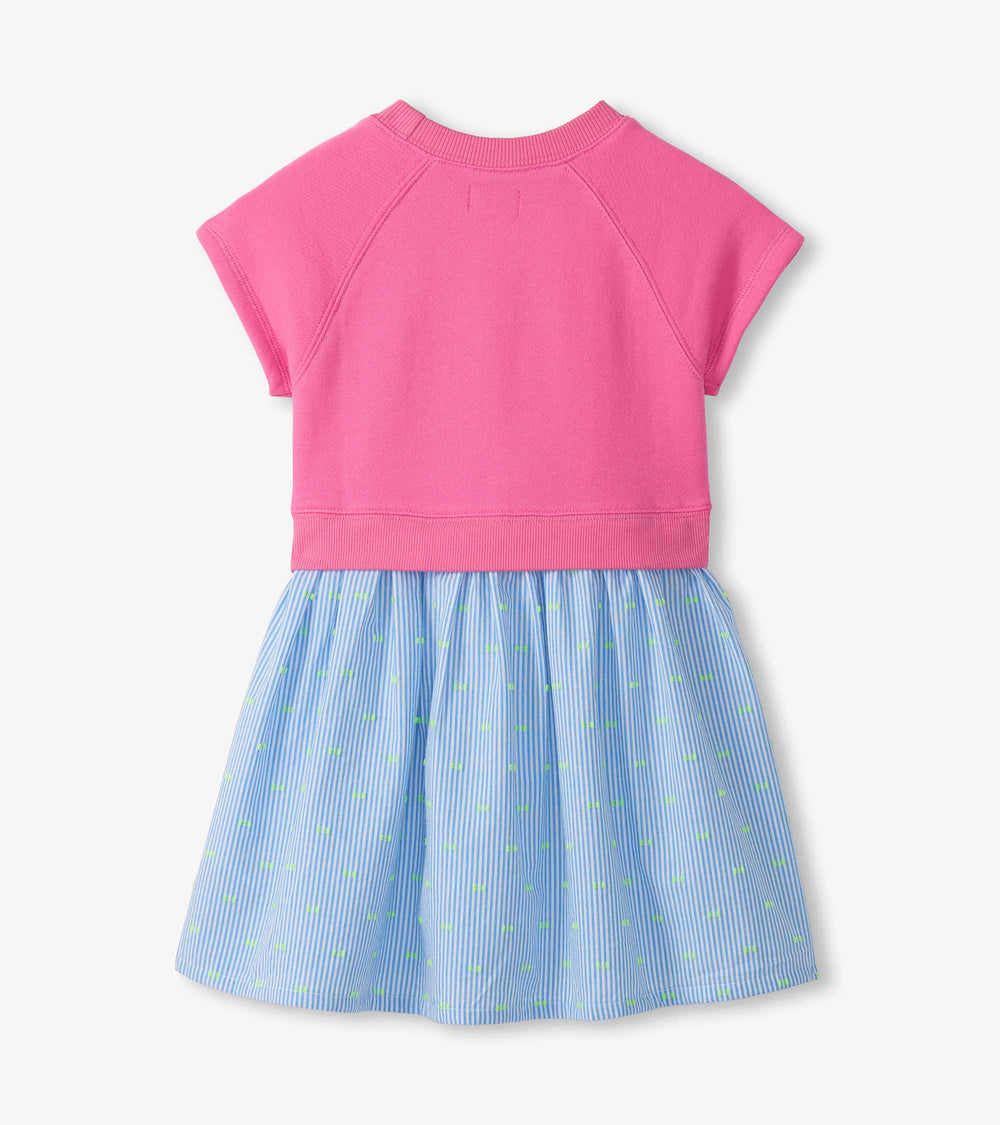 Hatley Girls Strawberry Moon Mixed Fabric Dress