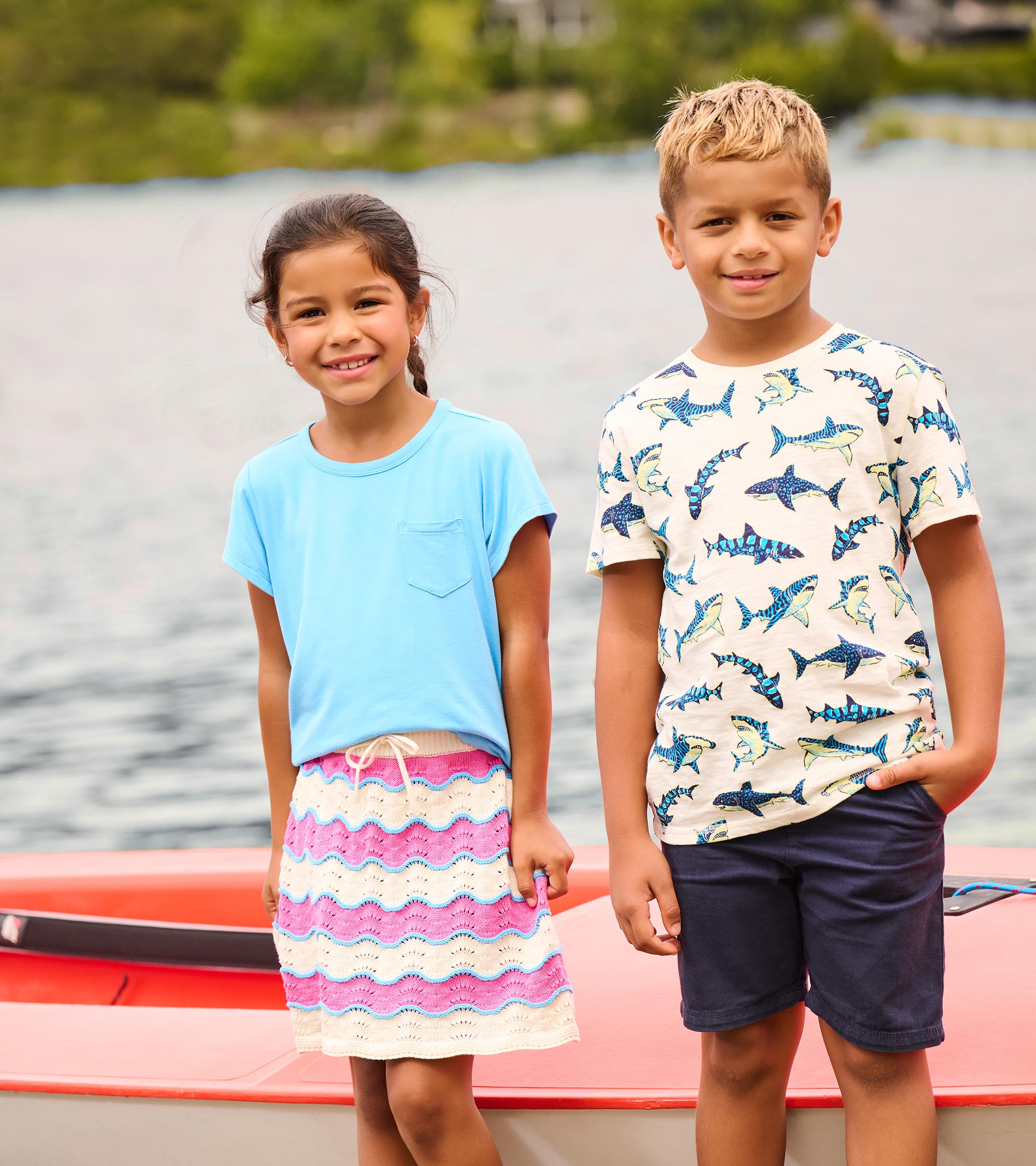 Hatley Girls Strawberry Moon Stripes Crochet Skirt