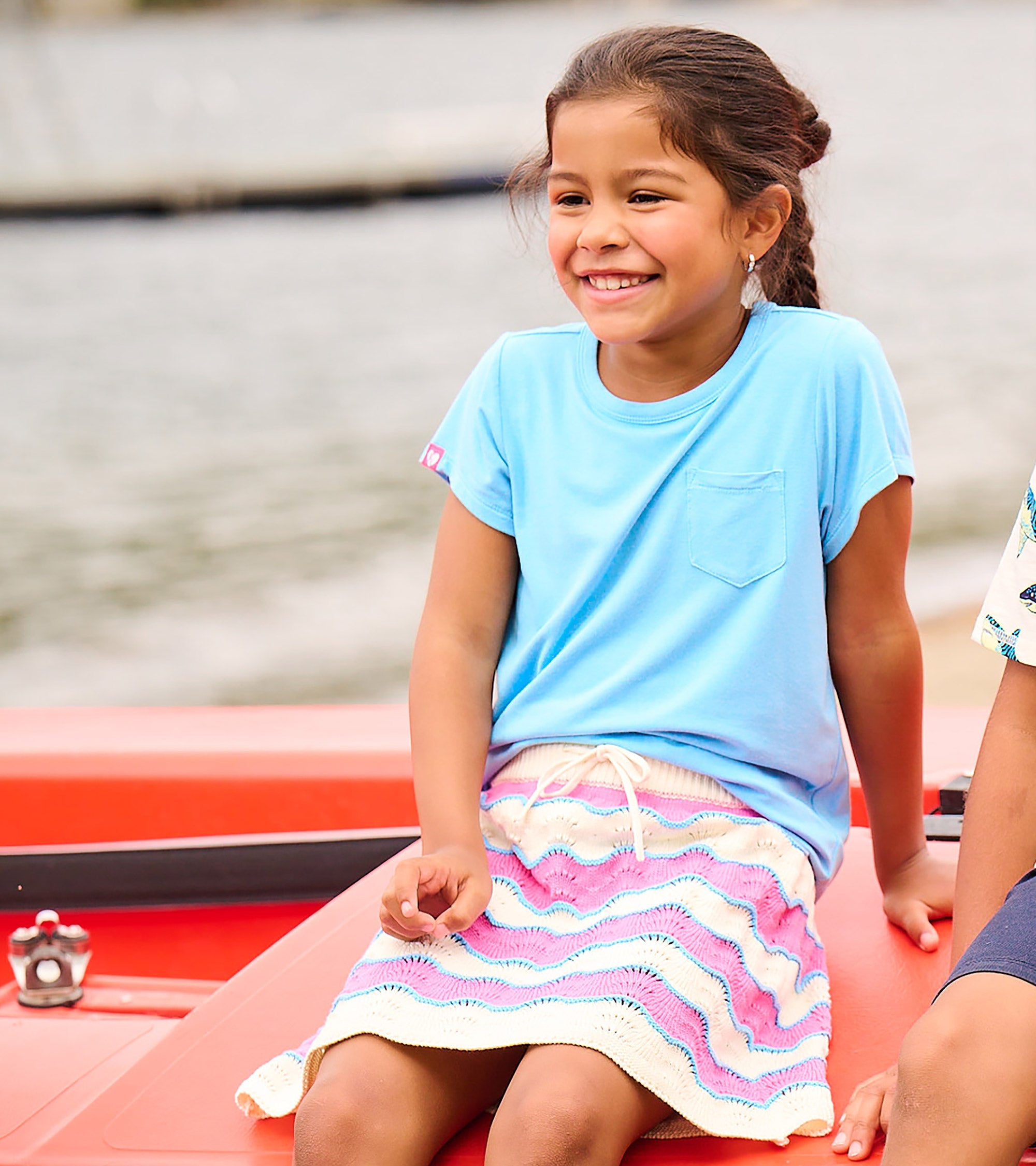 Hatley Girls Strawberry Moon Stripes Crochet Skirt