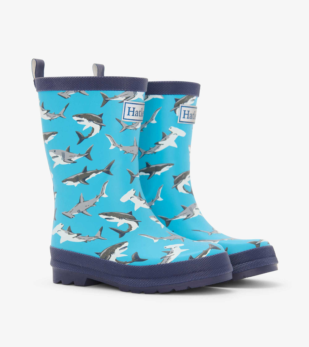 Hatley Boys Shark Party Matte Rain Boots