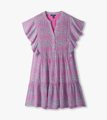 Hatley Pintuck Dress - Soft Ikat