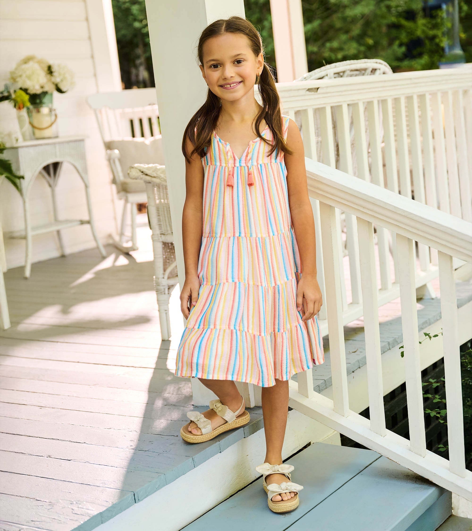 Hatley Girls Sunny Stripes Tiered Dress