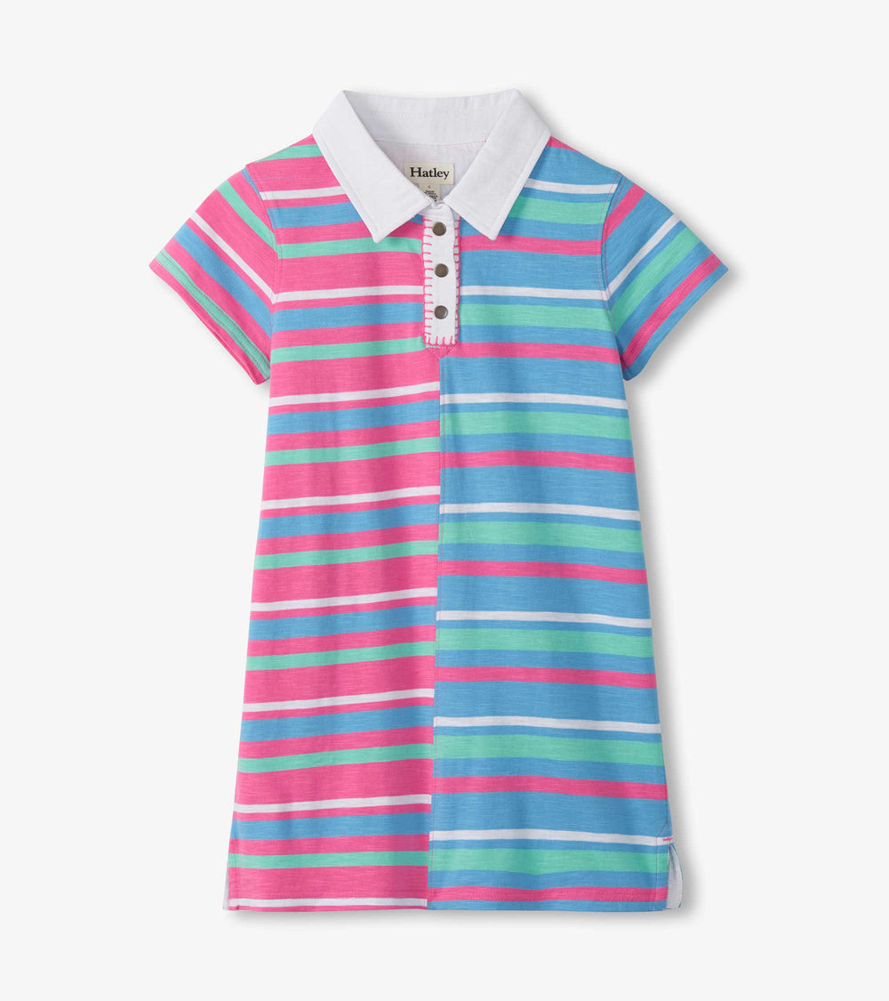 Hatley Girls Mixed Stripes Cotton Polo Dress