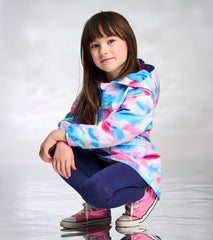 Hatley Girls Sunset Tie Dye Microfiber Rain Jacket