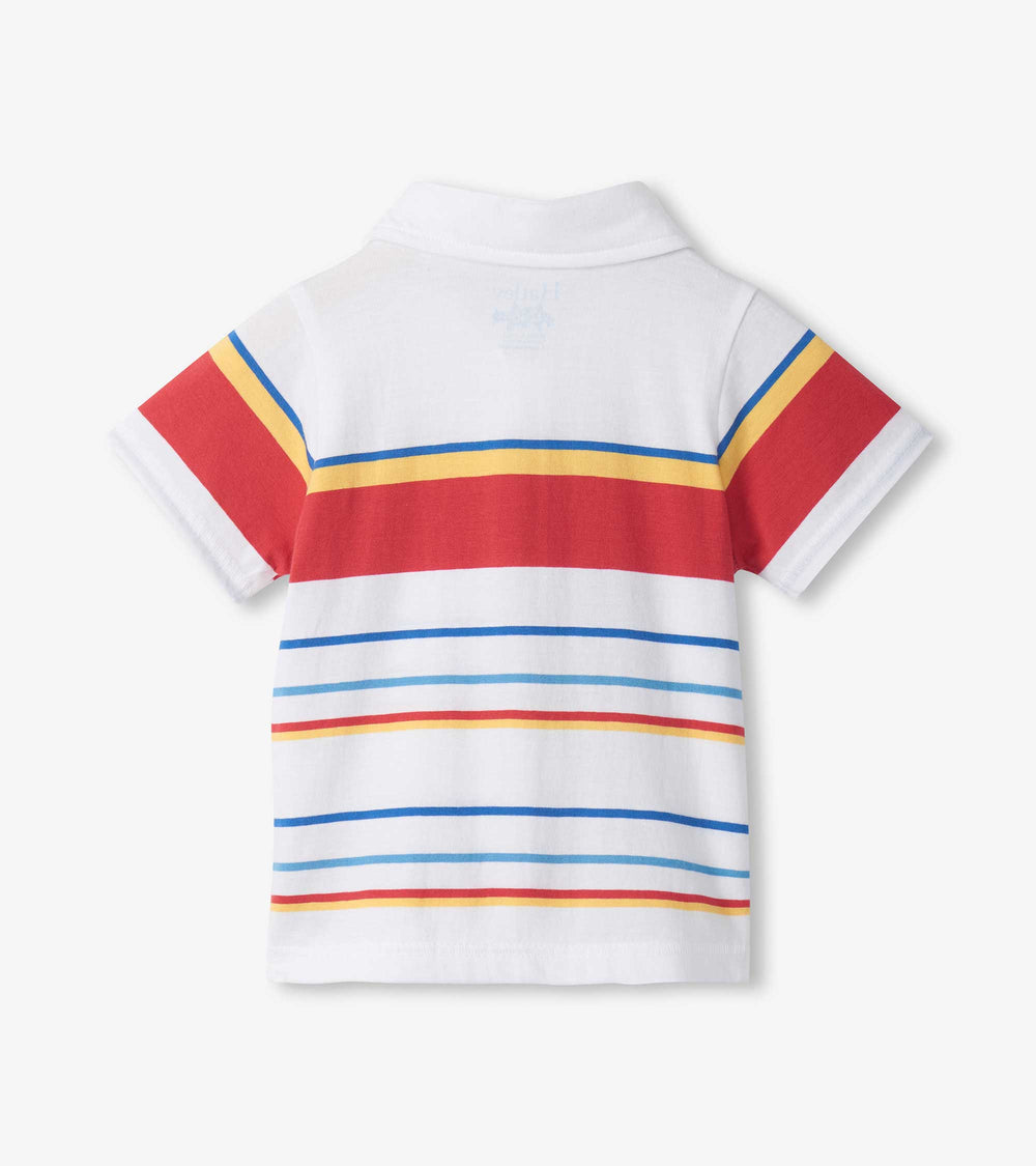 Hatley Baby & Toddler Boys Seascape Stripes Peached Jersey Polo T-Shirt