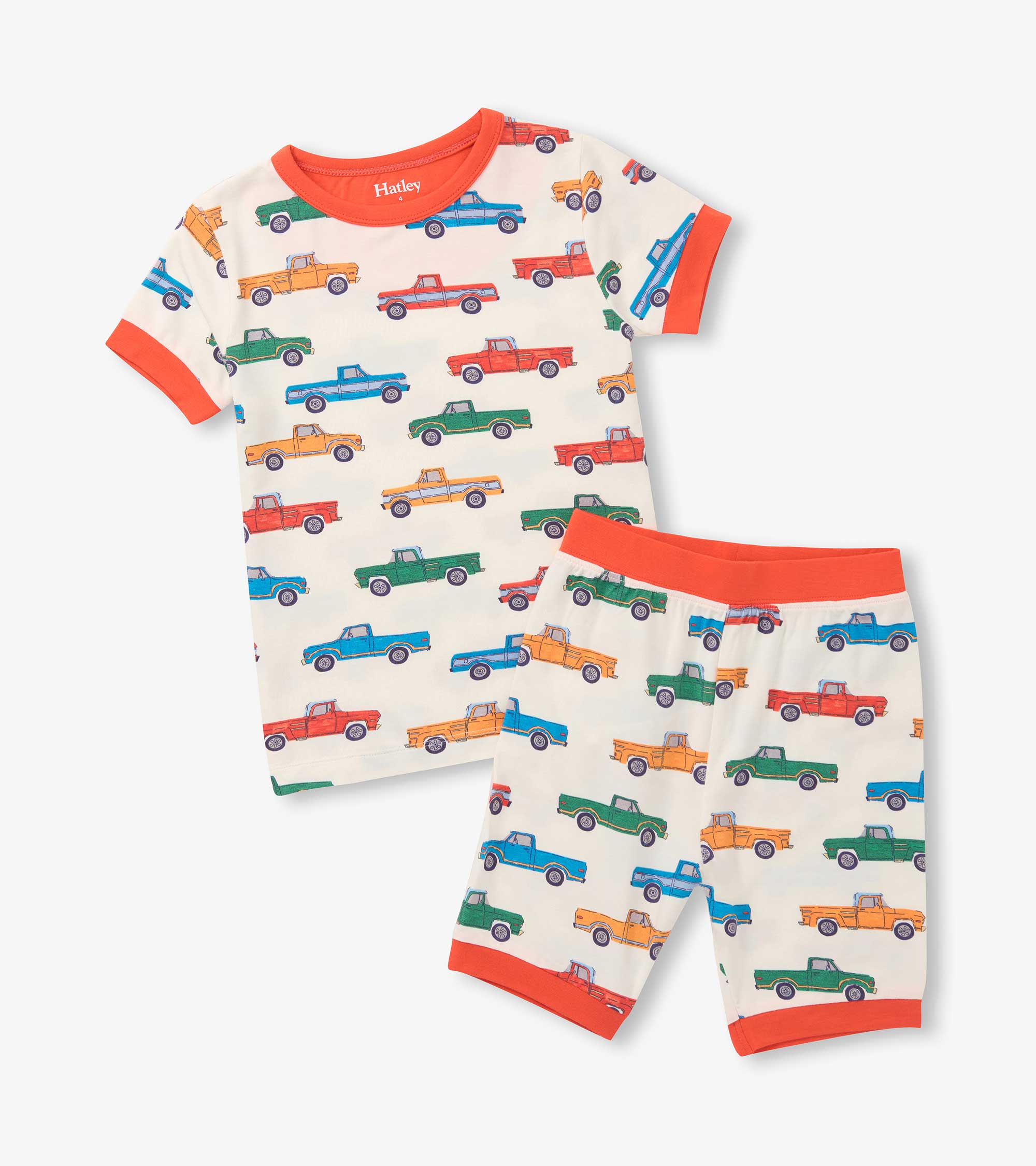 Hatley Boys Trucks Bamboo Short Pajama Set