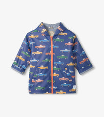 Hatley Boys Trucks Zip-Up Rain Jacket