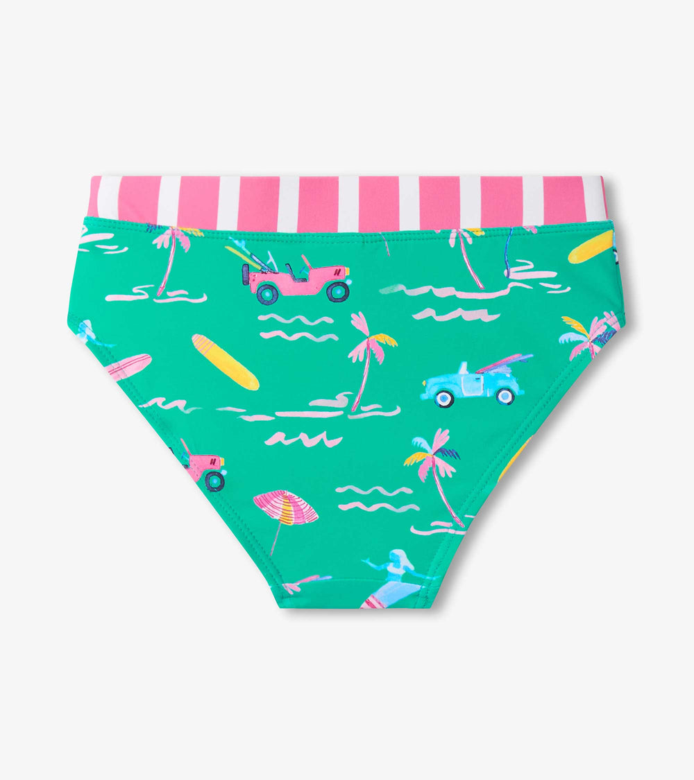 Hatley Girls Tropical Long Sleeve Two-Piece Rashguard Swimsuit
