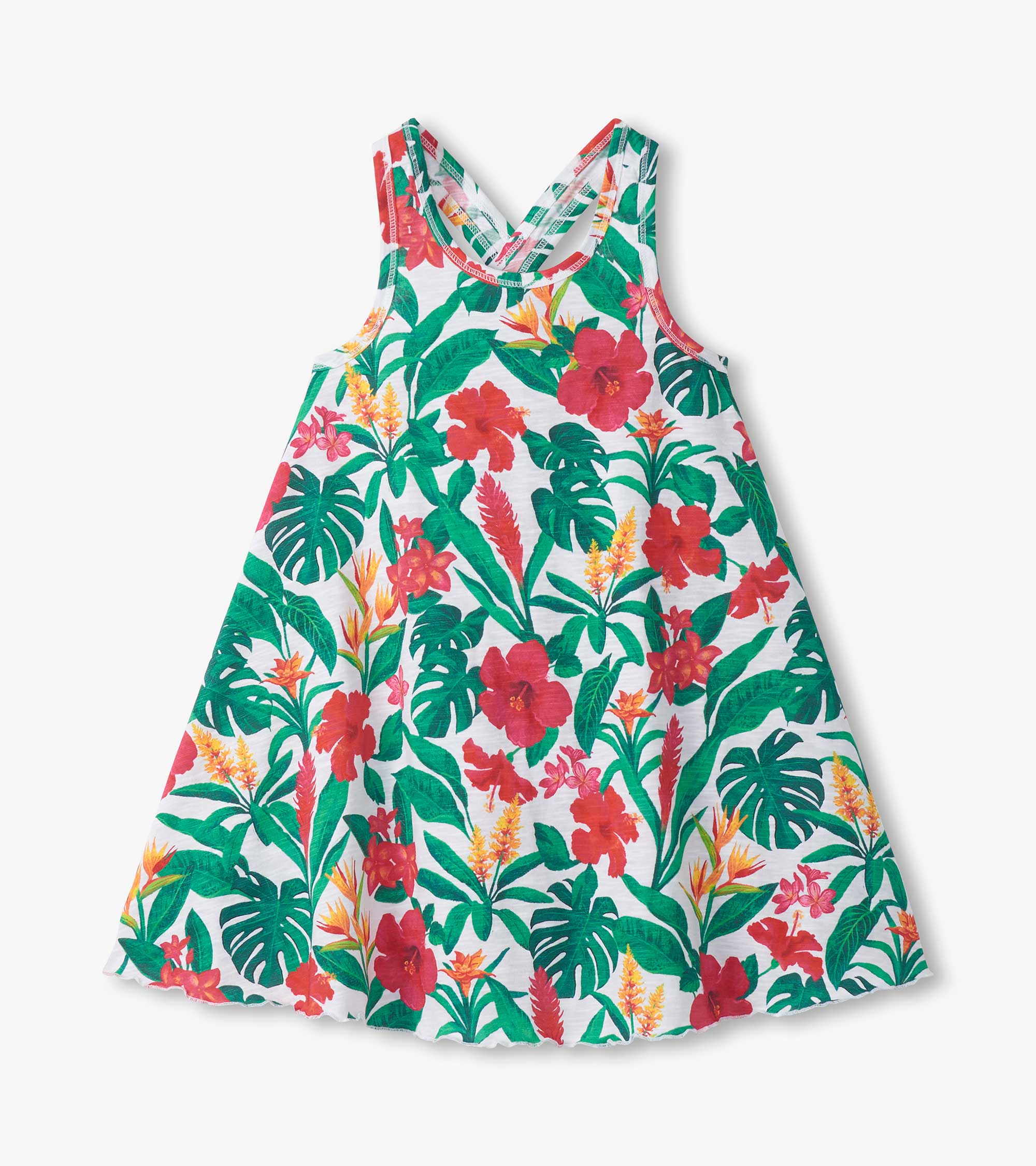 Hatley Girls Tropical Flowers Trapeze Dress