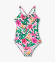 Hatley Girls Tropical Flowers One-Piece Swimsuit