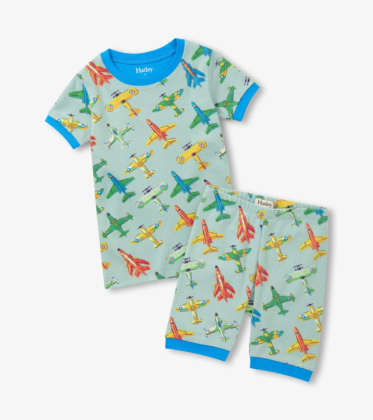 Hatley Boys Vintage Aircrafts Cotton Short Pajama Set
