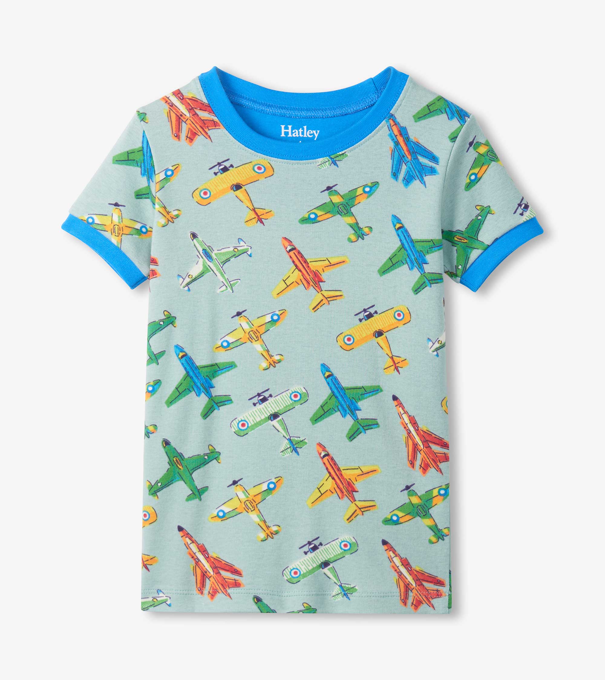 Hatley Boys Vintage Aircrafts Cotton Short Pajama Set