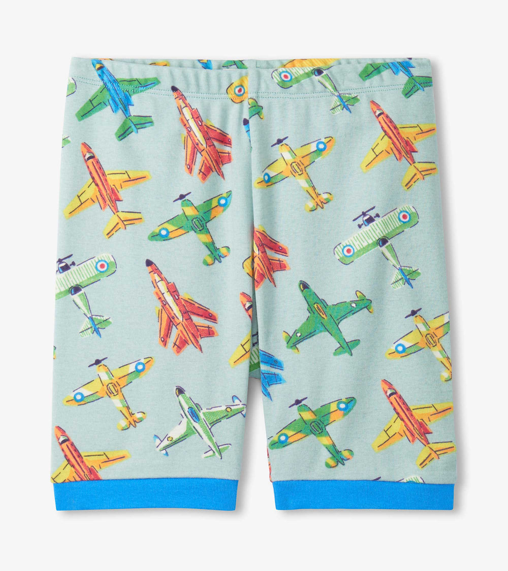 Hatley Boys Vintage Aircrafts Cotton Short Pajama Set