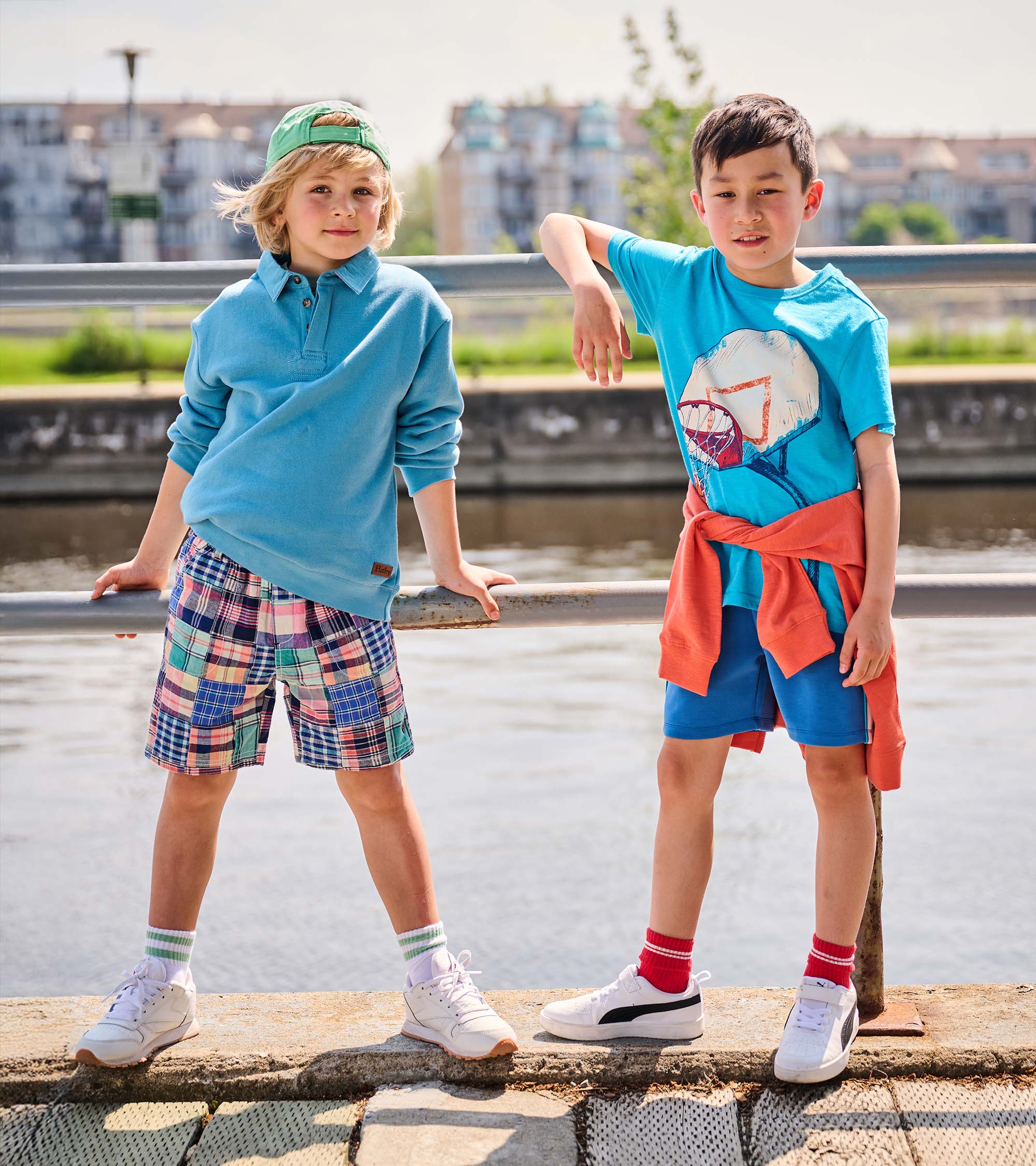 Hatley Boys Vintage Summer Madras Woven Shorts