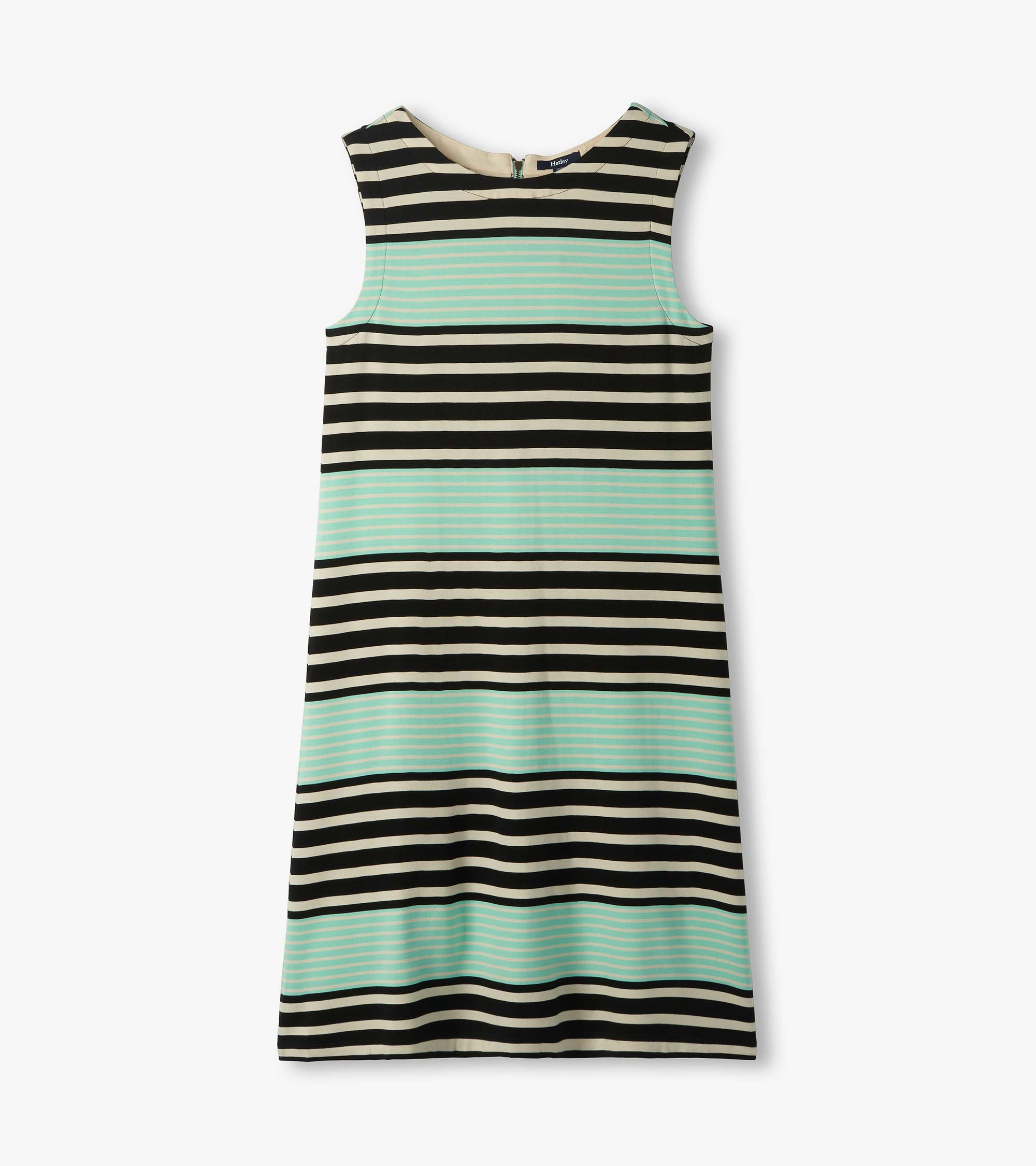 Hatley Sofia Dress - Black Colorblock Stripes