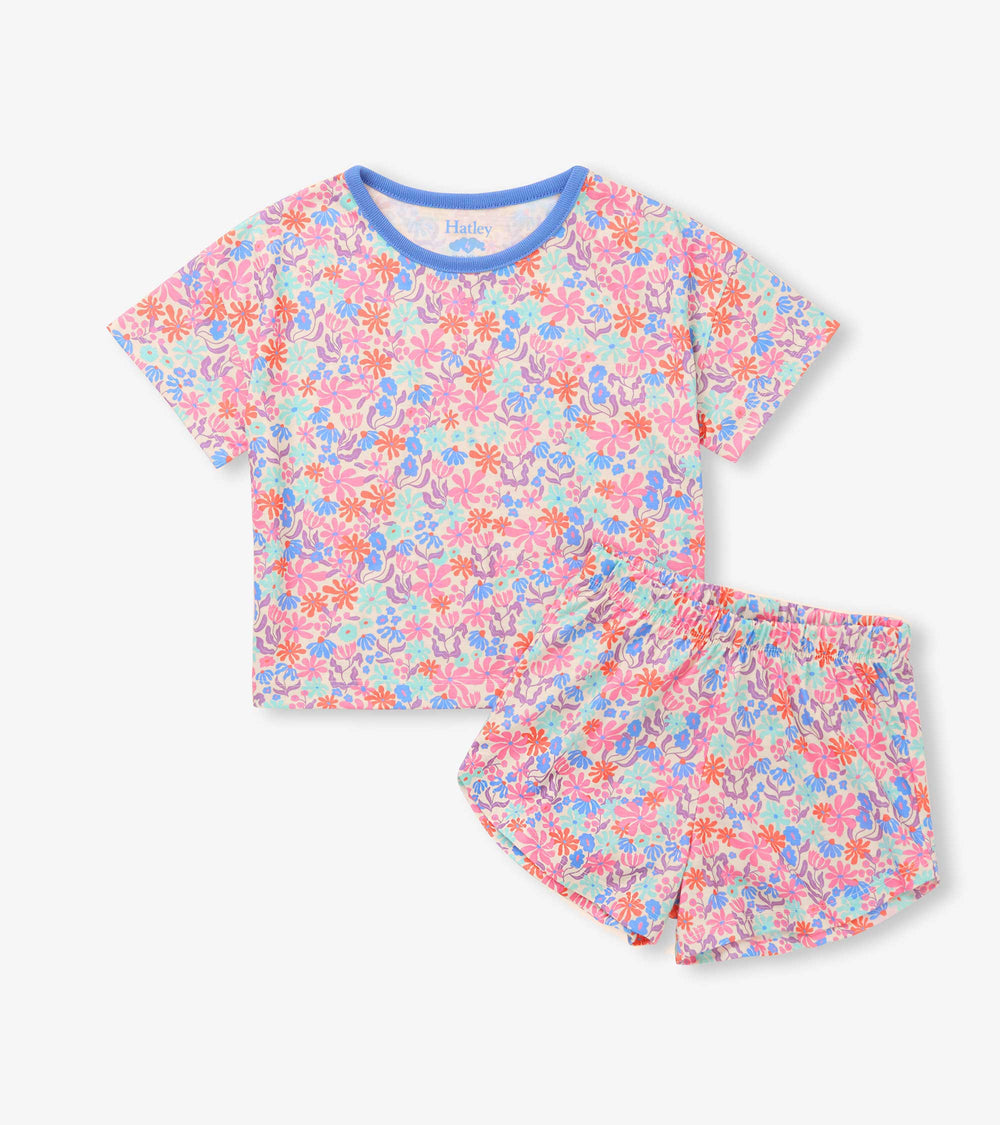 Hatley Girls Whimsical Flowers Short Sleep Set