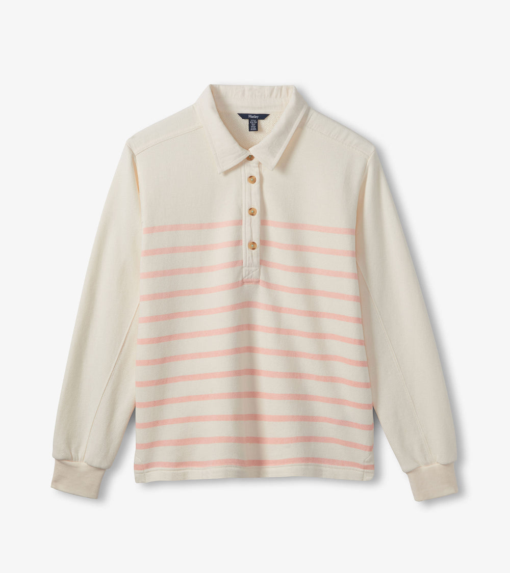 Hatley Coco Polo Top - Pink Stripes