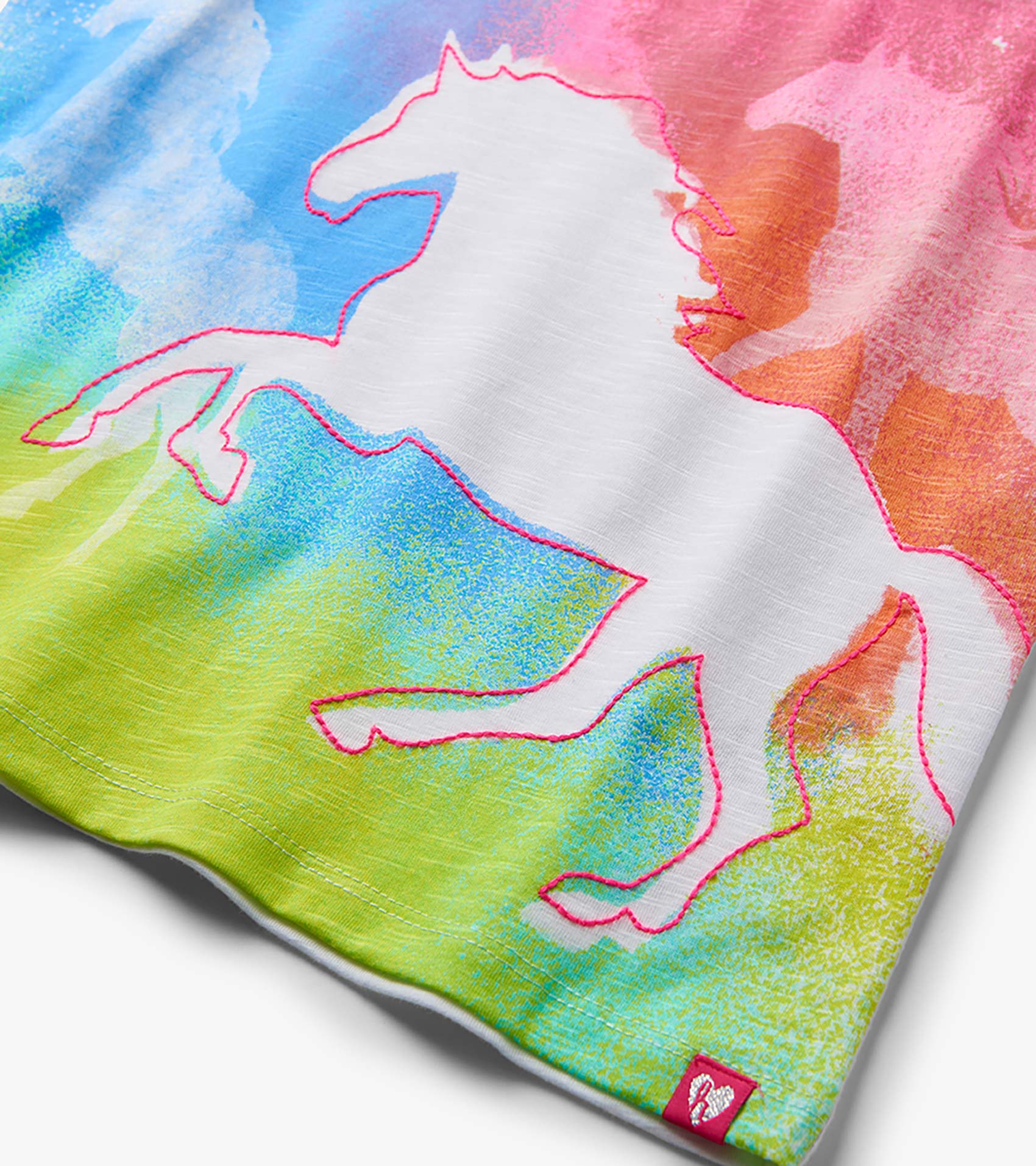 Hatley Girls Running Horses Graphic Tee