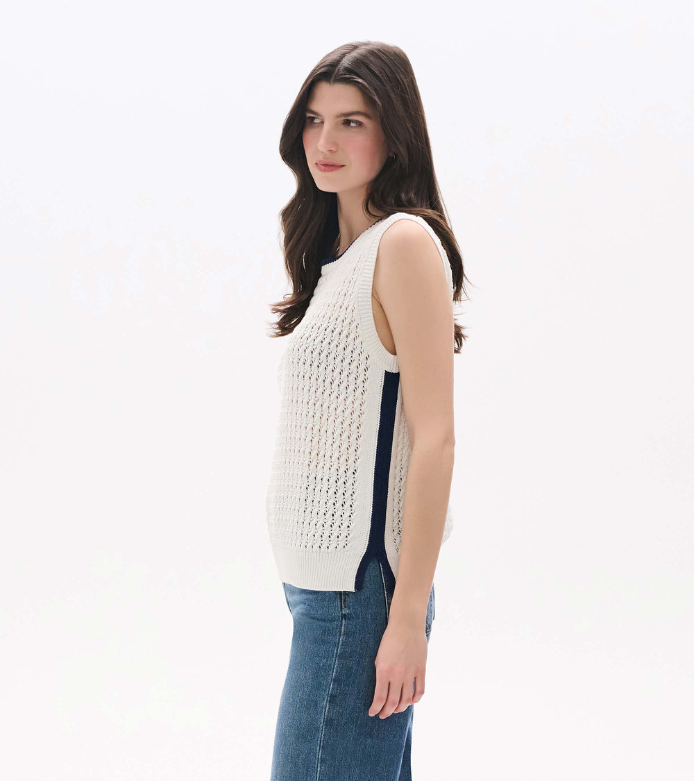 Hatley Cruz Knit Tank - White