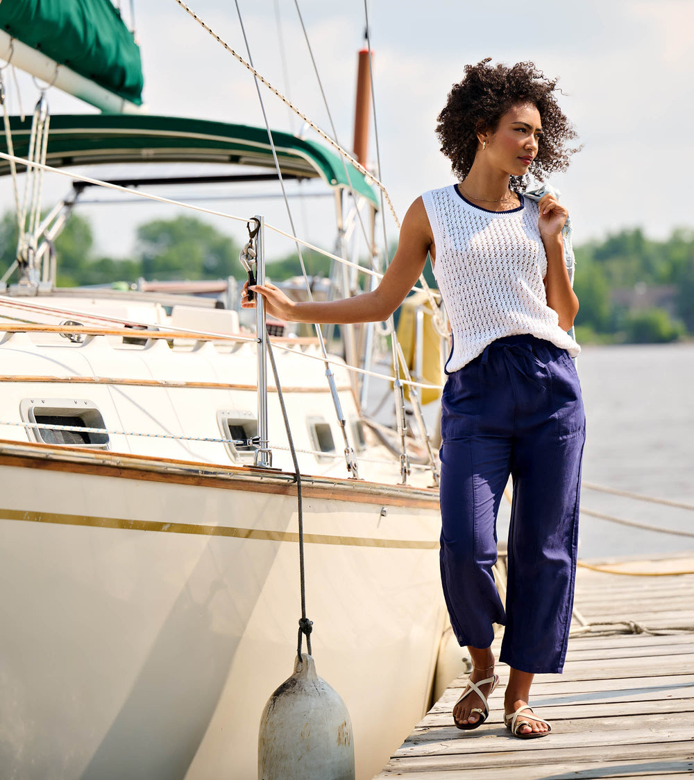 Hatley Cruz Knit Tank - White