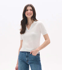 Hatley Johnny Collar Top - White