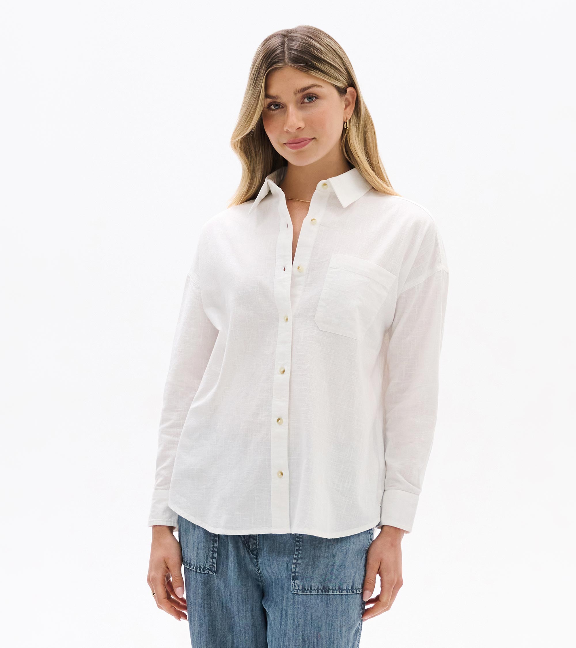 Hatley Relaxed Button Down - White