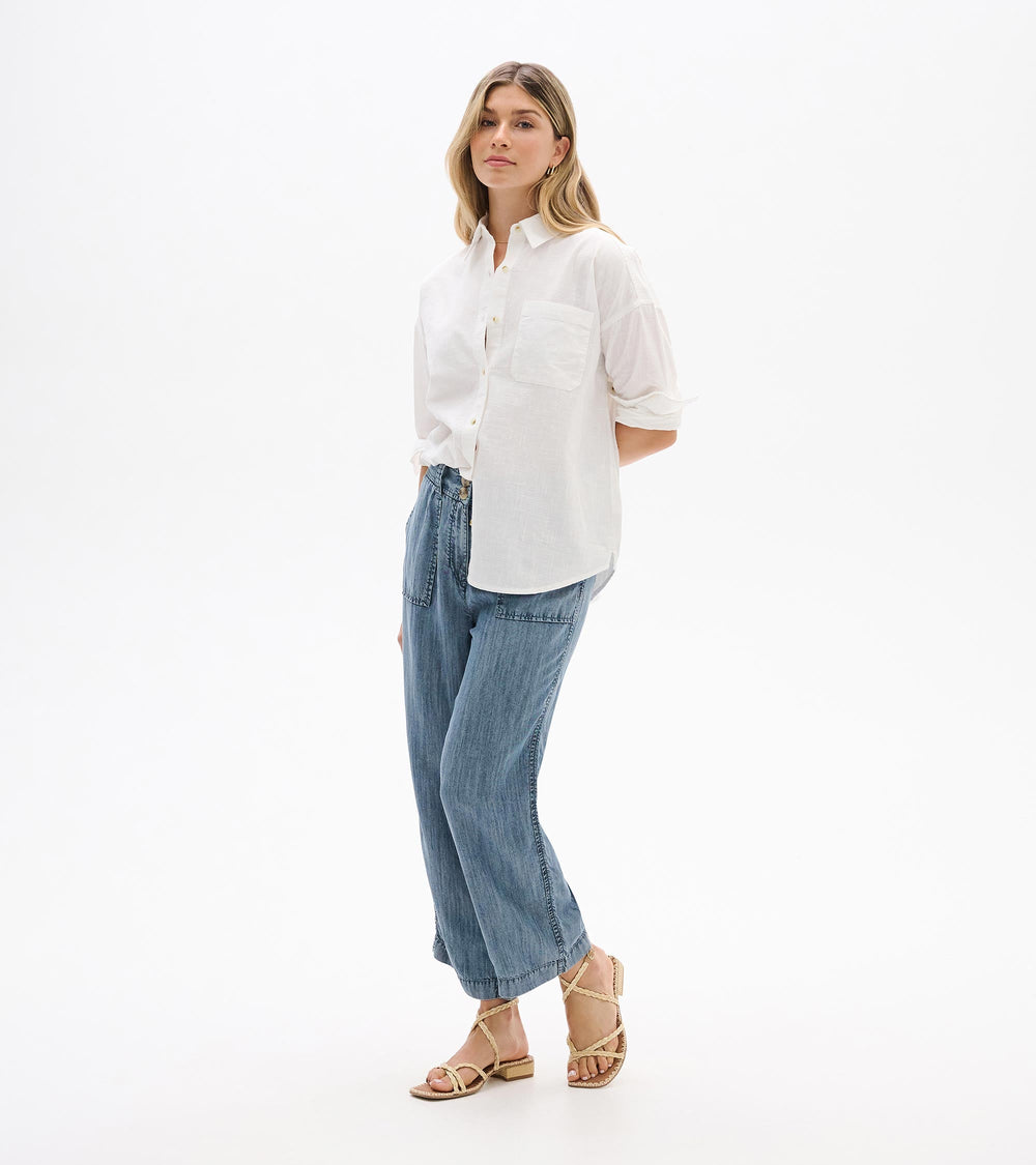 Hatley Relaxed Button Down - White