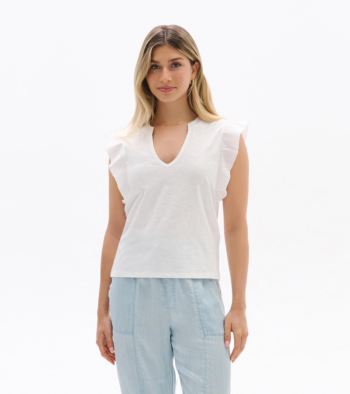 Hatley Mix Media Tank - White