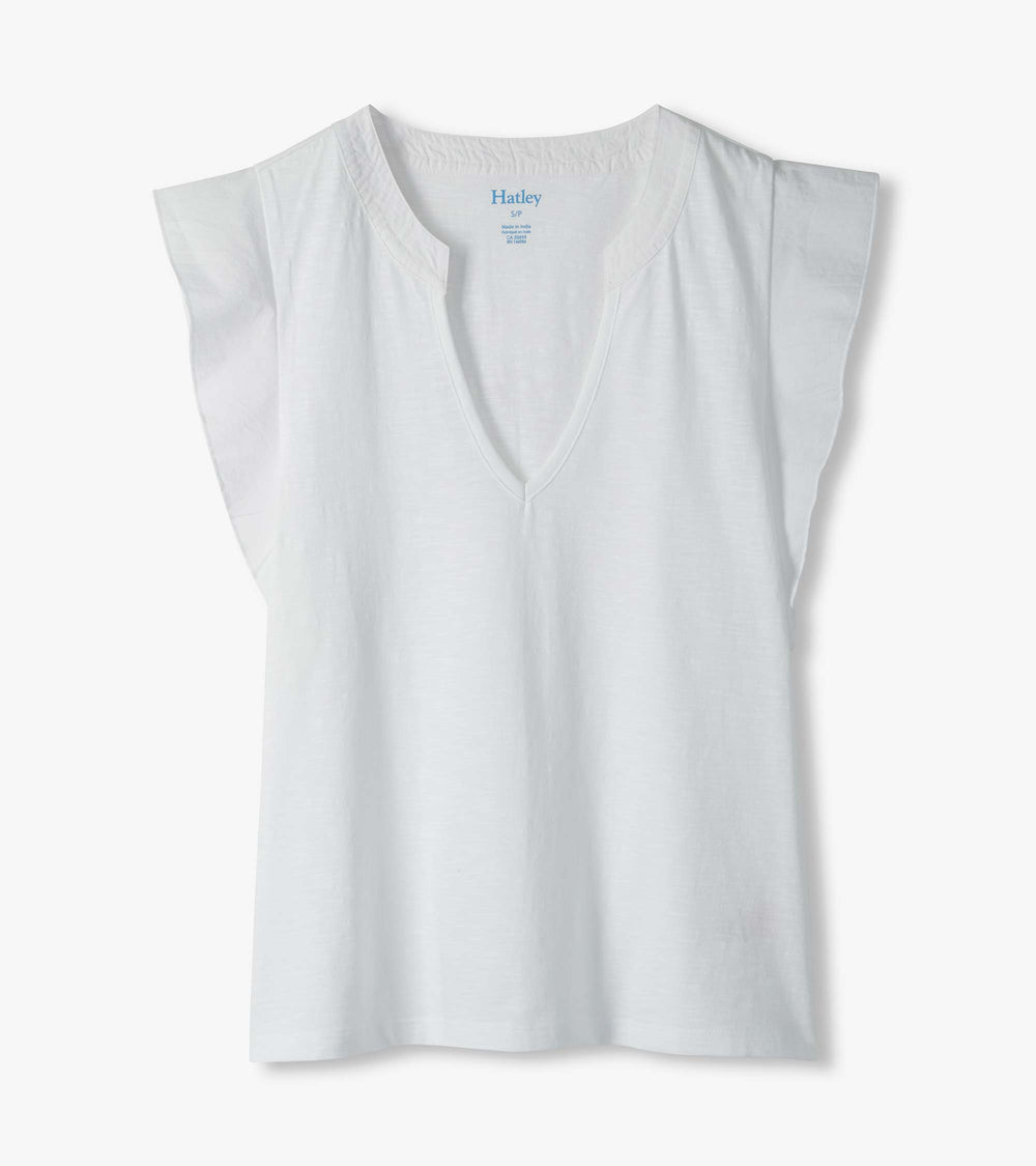 Hatley Mix Media Tank - White