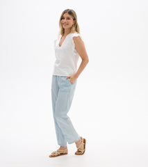 Hatley Mix Media Tank - White