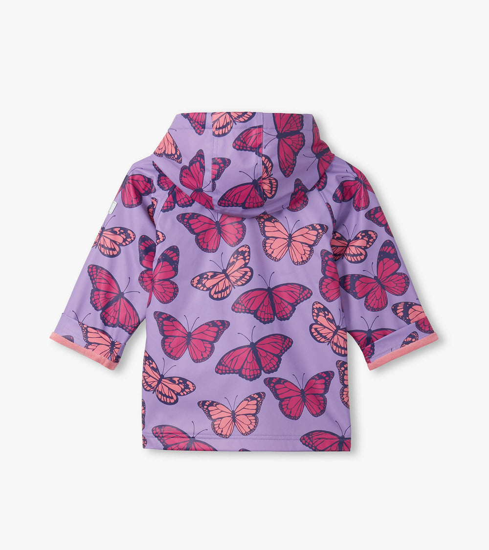 Hatley Girls Violet Butterflies Rain Jacket