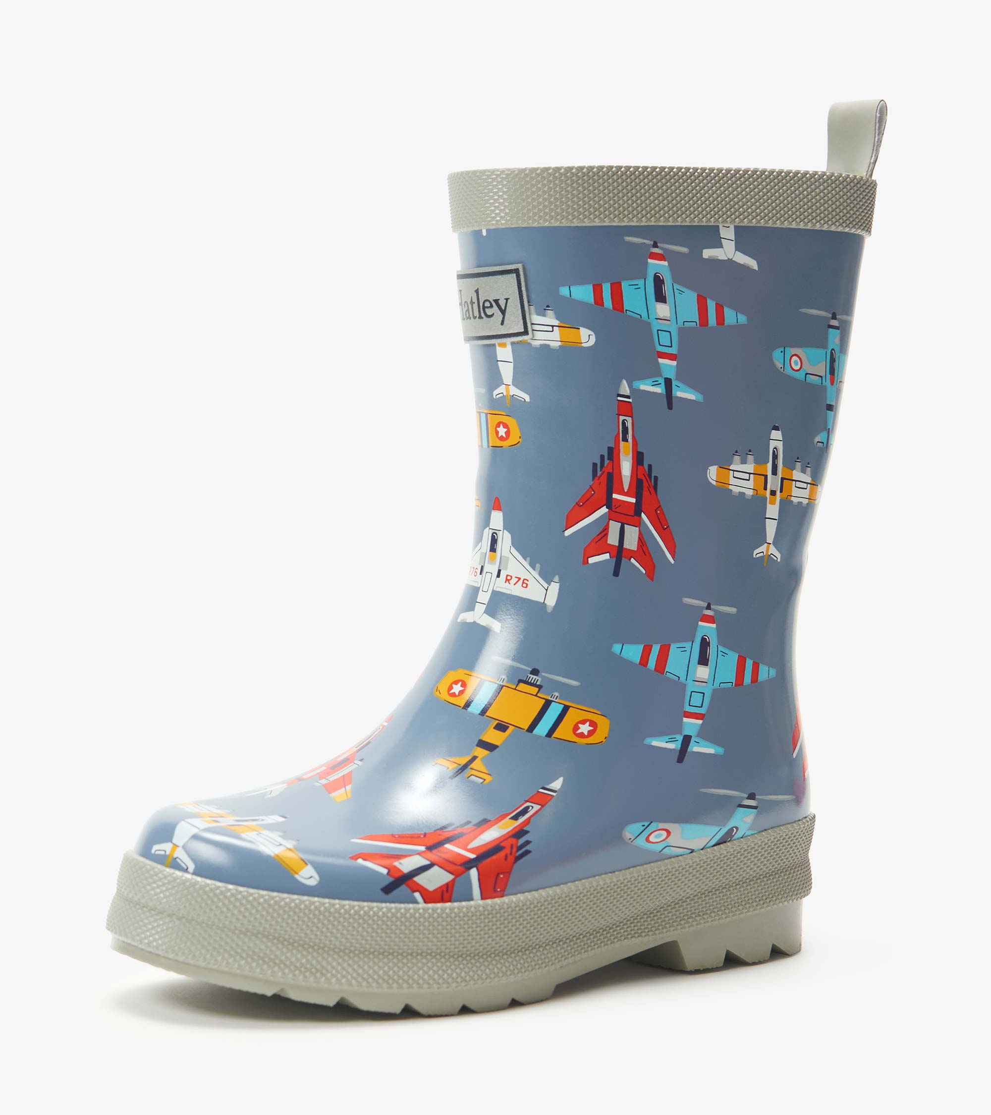 Hatley Boys Airplanes Shiny Rain Boots
