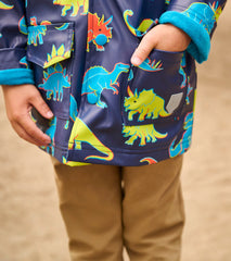 Hatley Boys Neon Dinos Rain Jacket
